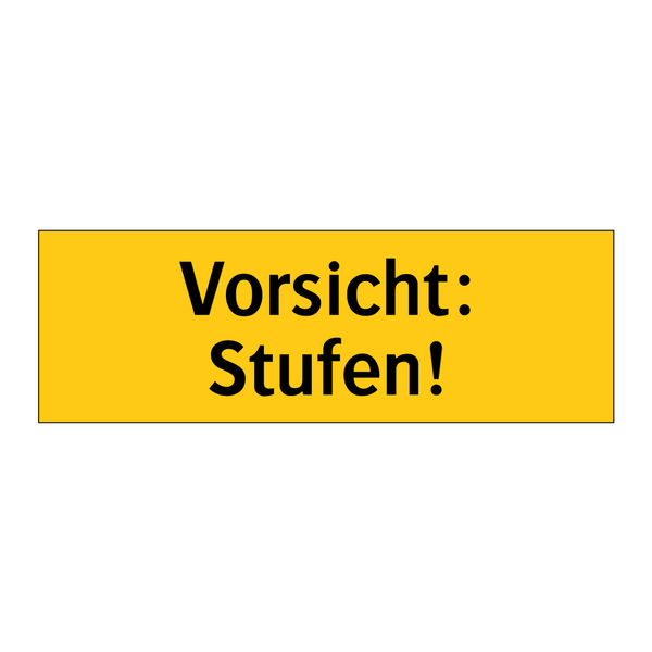 Vorsicht: Stufen!