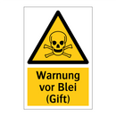 Warnung vor Blei (Gift)