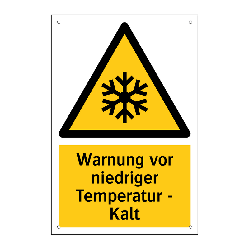 Warnung vor niedriger Temperatur - Kalt