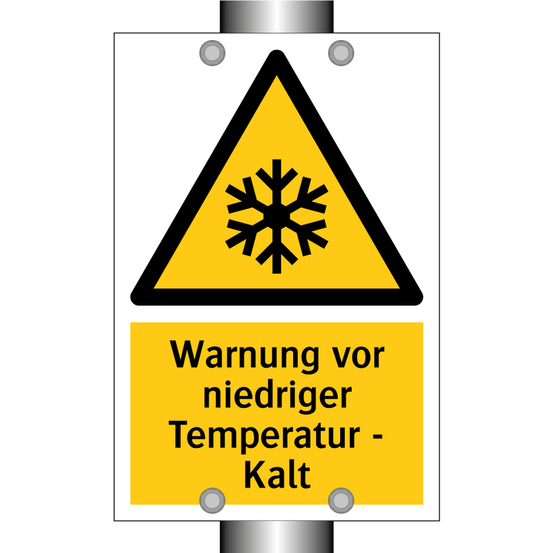Warnung vor niedriger Temperatur - Kalt
