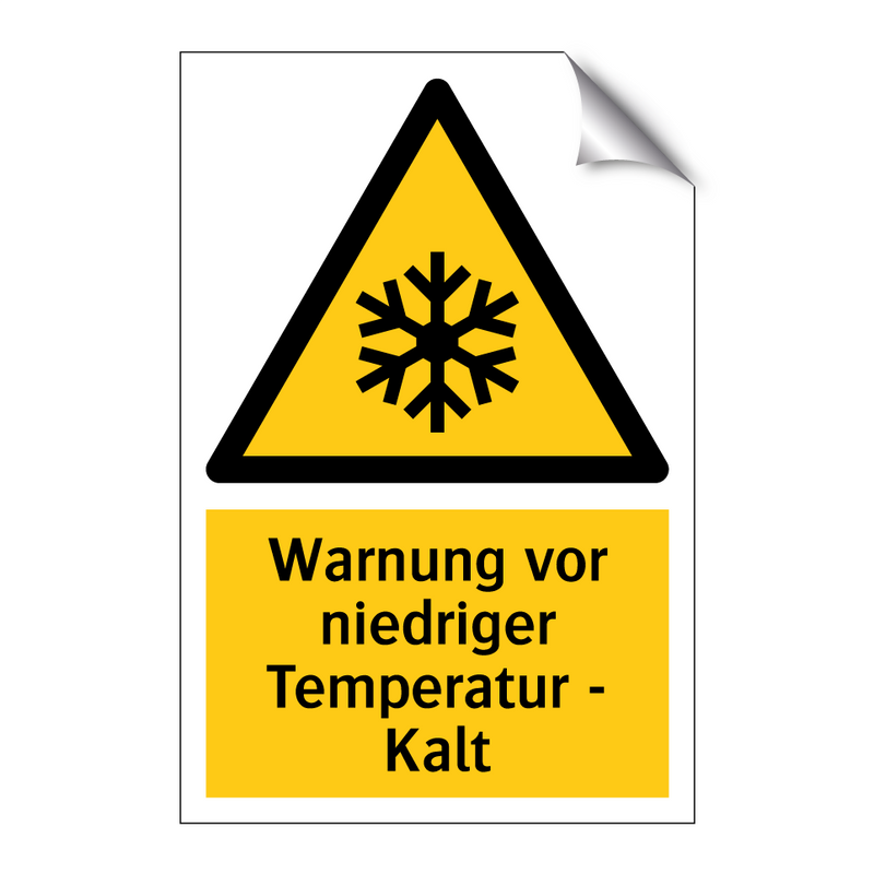 Warnung vor niedriger Temperatur - Kalt
