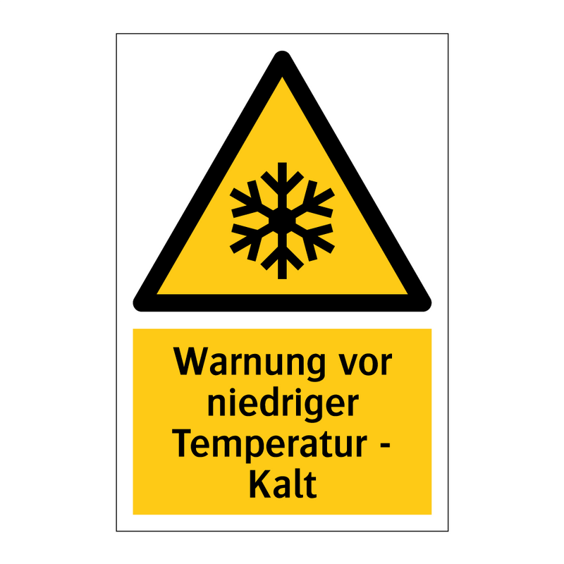 Warnung vor niedriger Temperatur - Kalt