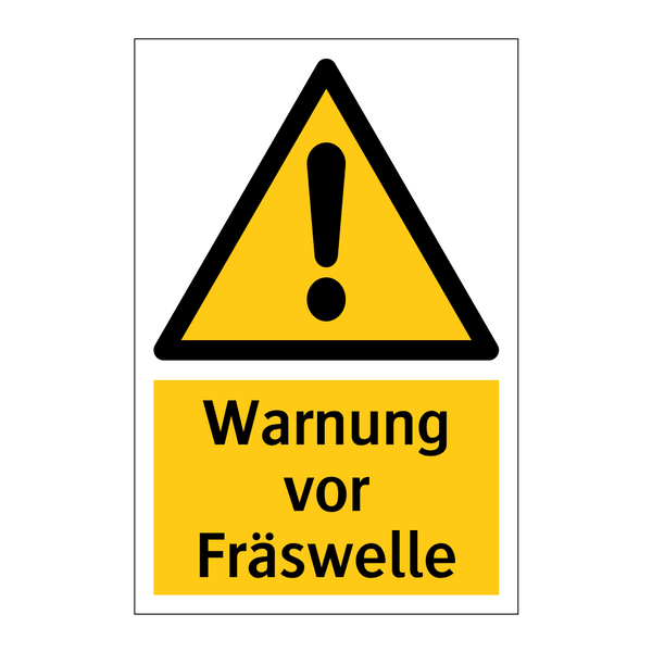Warnung vor Fräswelle