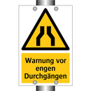 Warnung vor engen Durchgängen