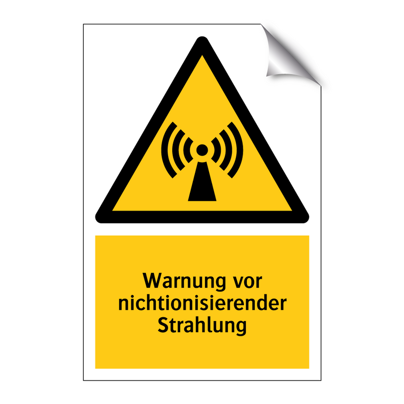 Warnung vor nichtionisierender Strahlung