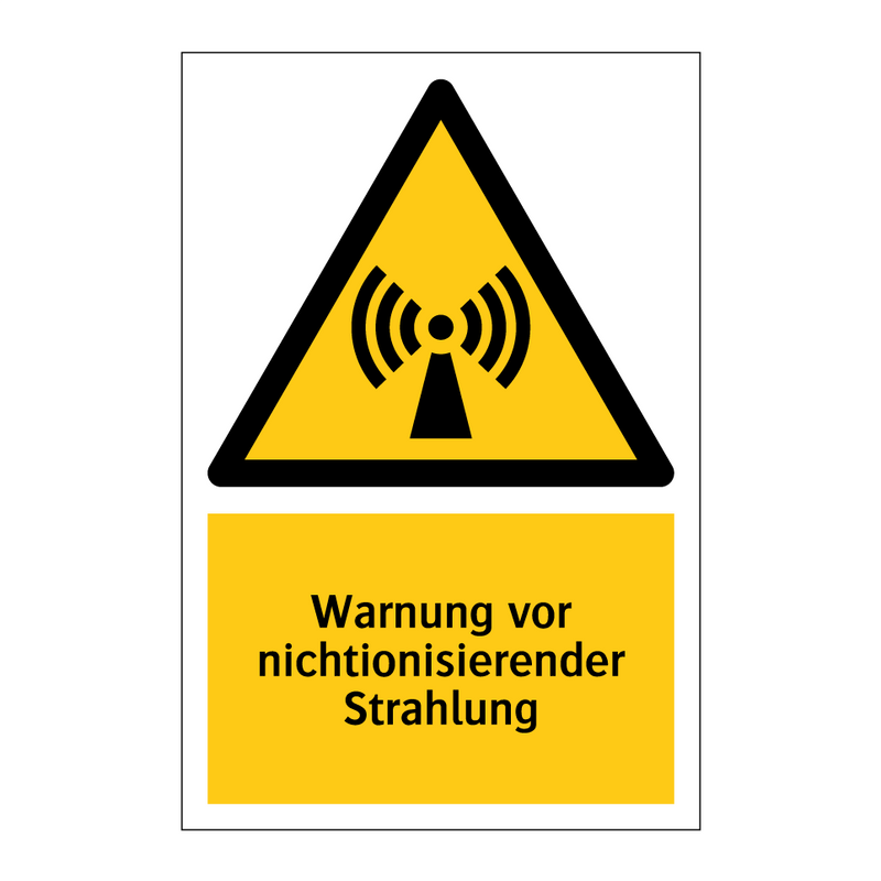 Warnung vor nichtionisierender Strahlung
