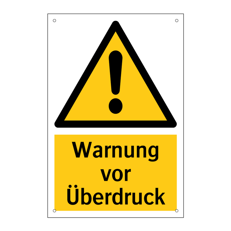 Warnung vor Überdruck