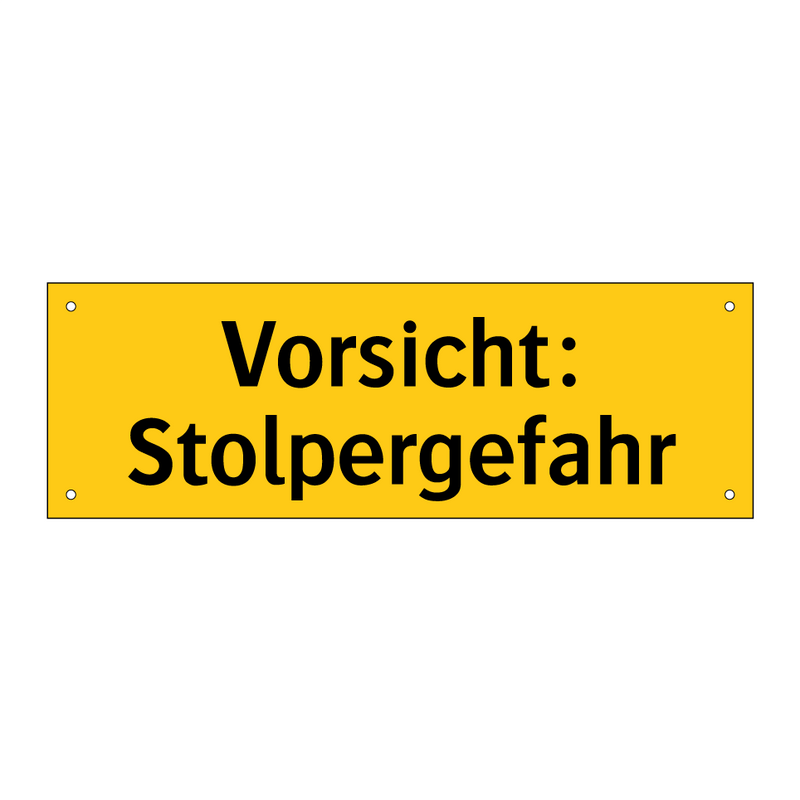 Vorsicht: Stolpergefahr