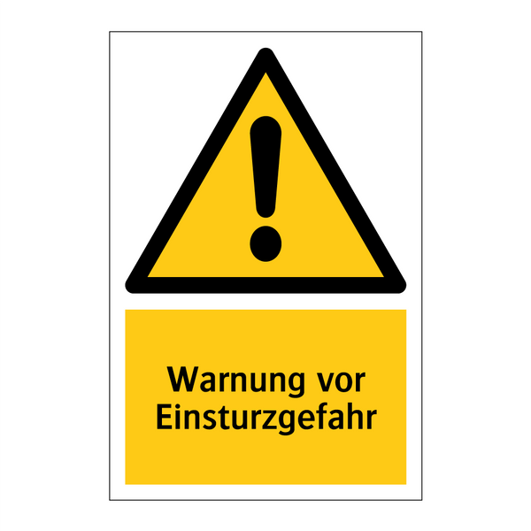 Warnung vor Einsturzgefahr