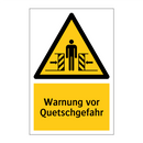 Warnung vor Quetschgefahr