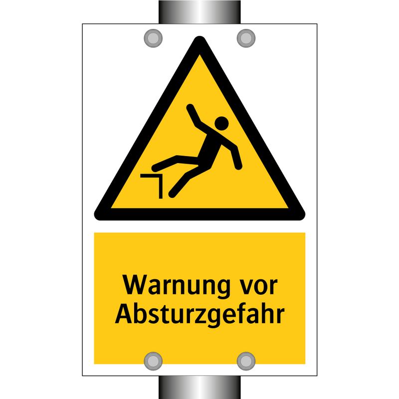 Warnung vor Absturzgefahr