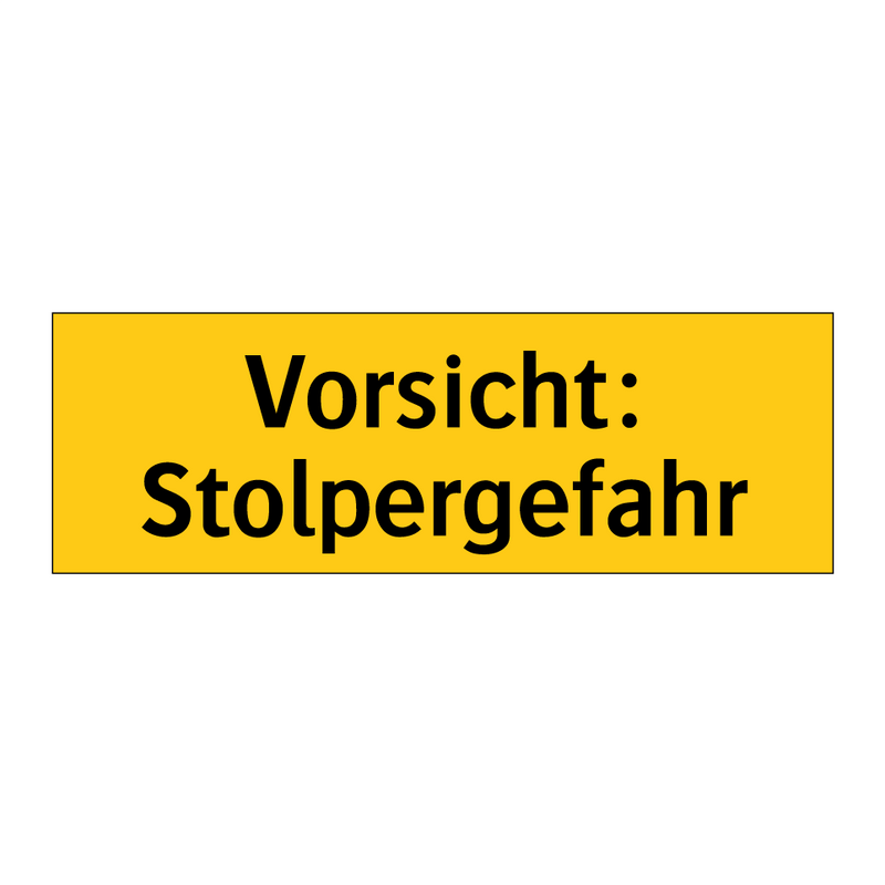 Vorsicht: Stolpergefahr