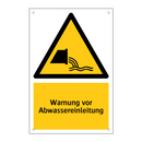 Warnung vor Abwassereinleitung