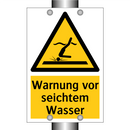 Warnung vor seichtem Wasser