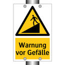 Warnung vor Gefälle