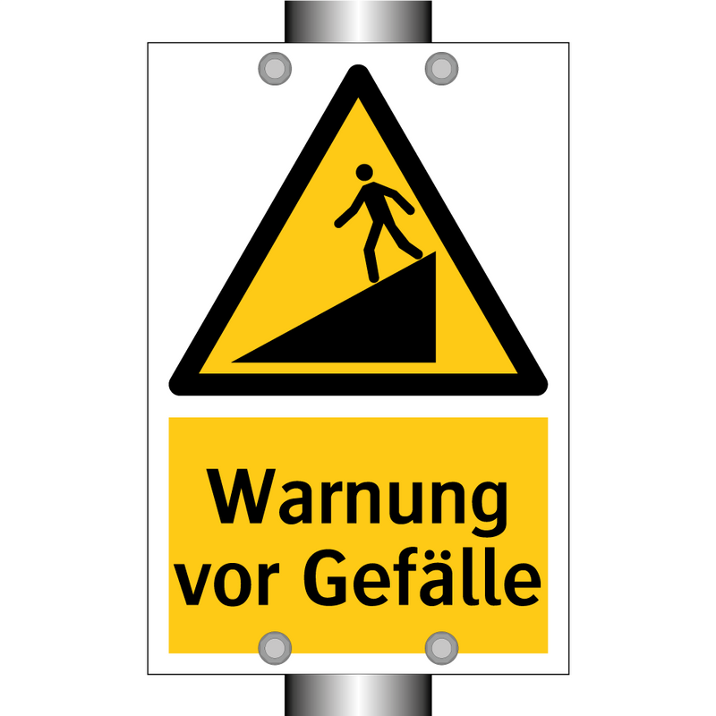 Warnung vor Gefälle