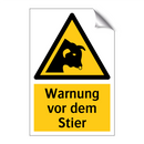Warnung vor dem Stier