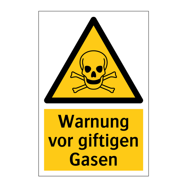 Warnung vor giftigen Gasen