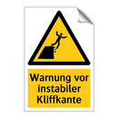 Warnung vor instabiler Kliffkante