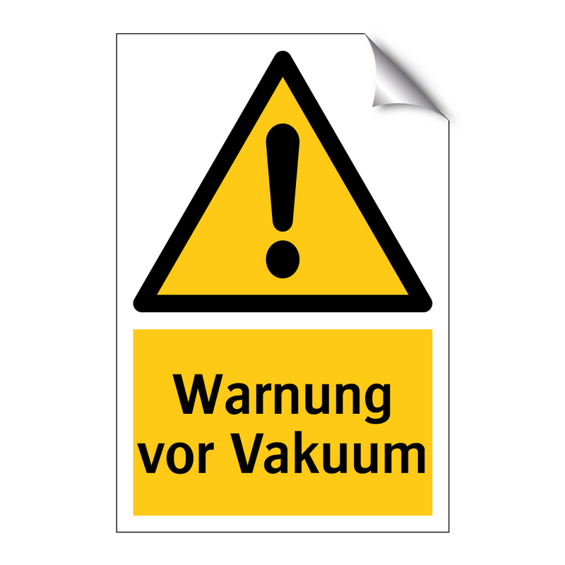 Warnung vor Vakuum
