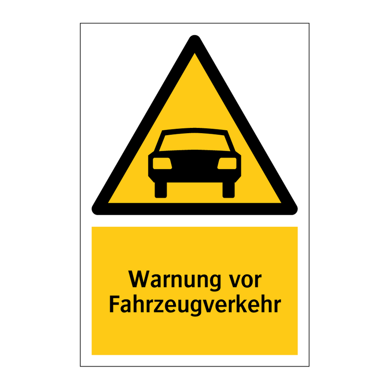 Warnung vor Fahrzeugverkehr