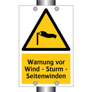 Warnung vor Wind - Sturm - Seitenwinden