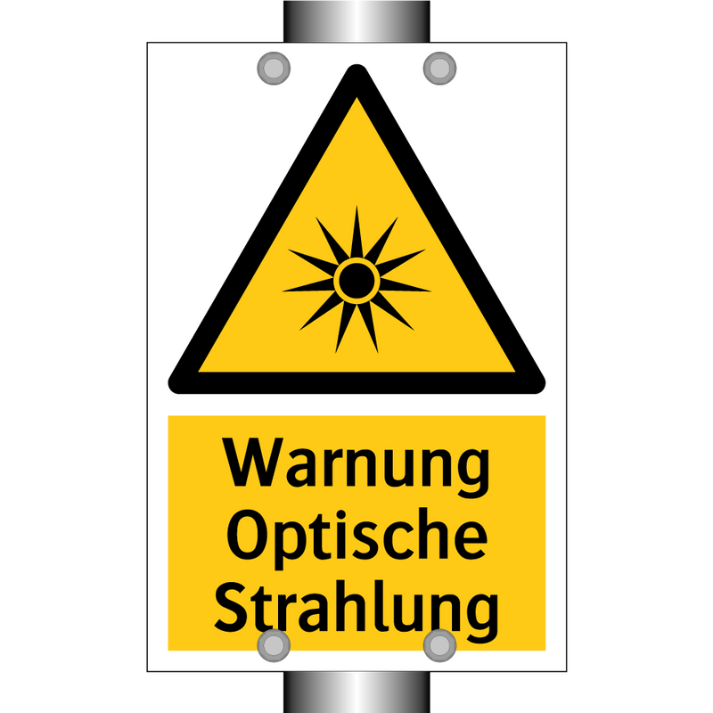 Warnung Optische Strahlung
