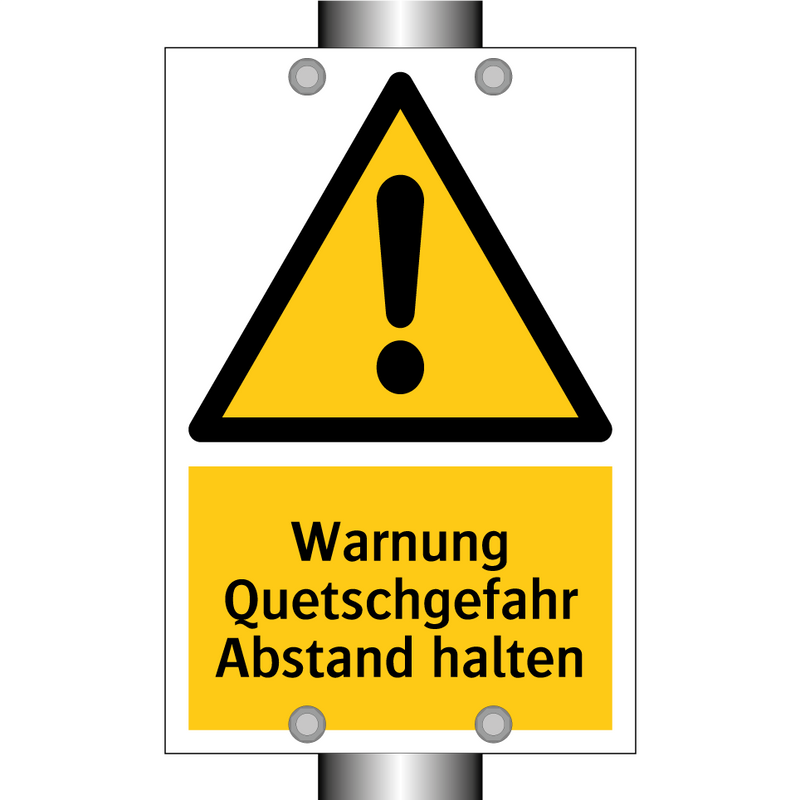 Warnung Quetschgefahr Abstand halten