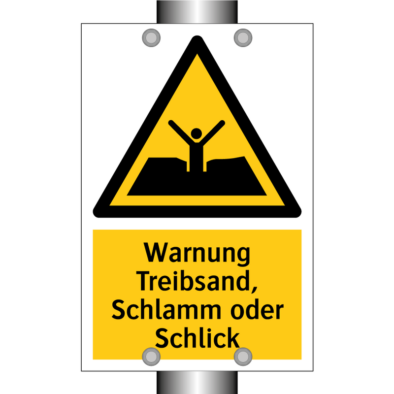 Warnung Treibsand, Schlamm oder Schlick
