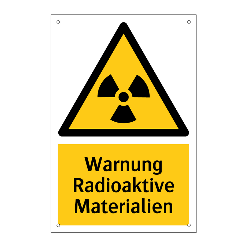 Warnung Radioaktive Materialien