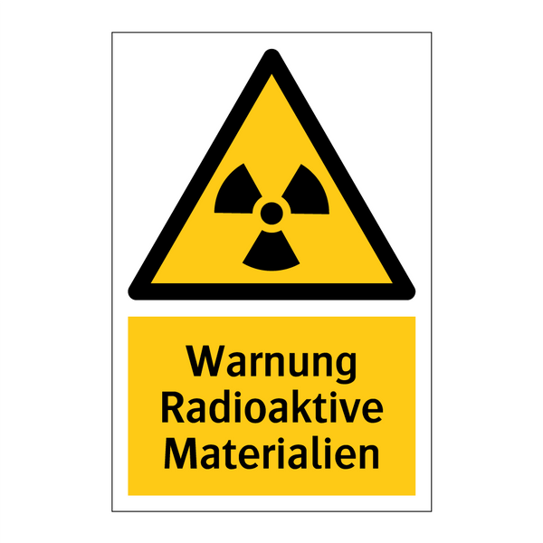 Warnung Radioaktive Materialien