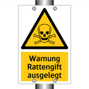 Warnung Rattengift ausgelegt