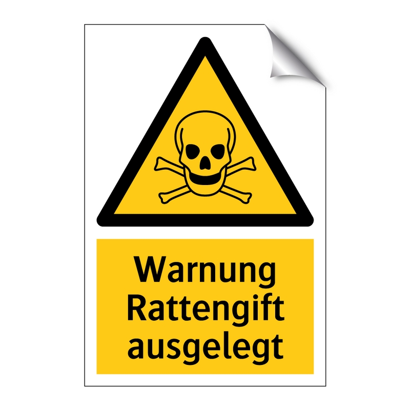 Warnung Rattengift ausgelegt
