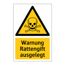 Warnung Rattengift ausgelegt