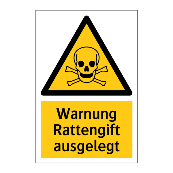 Warnung Rattengift ausgelegt
