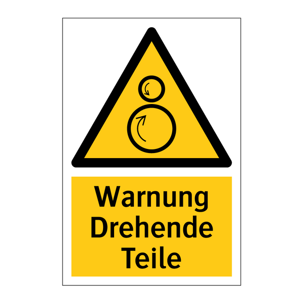 Warnung Drehende Teile