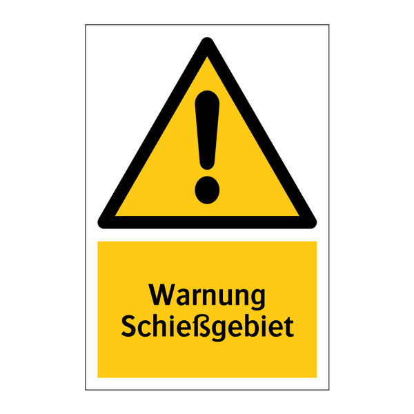 Warnung Schießgebiet