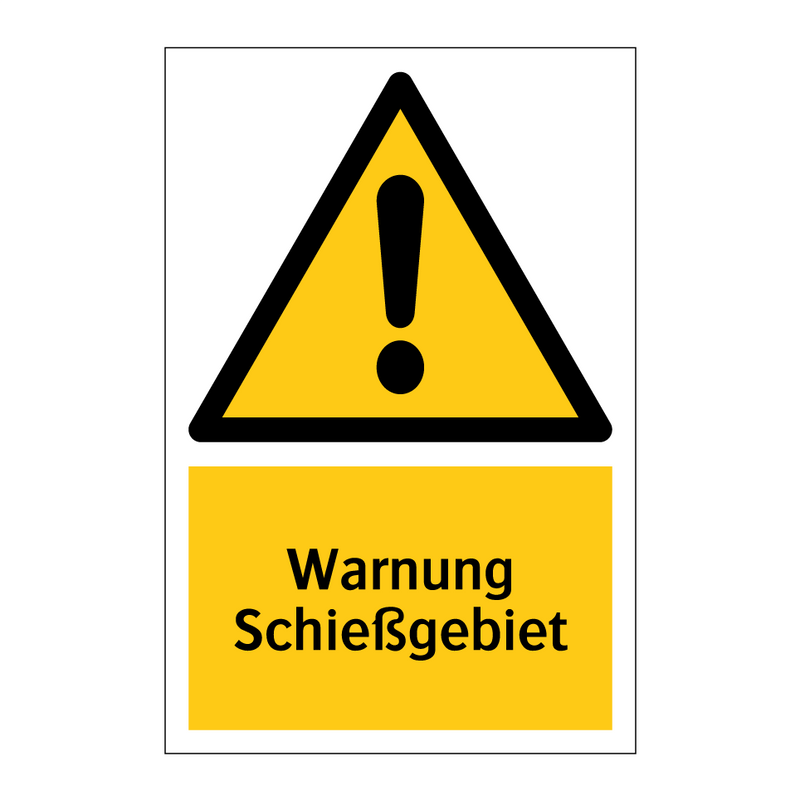 Warnung Schießgebiet