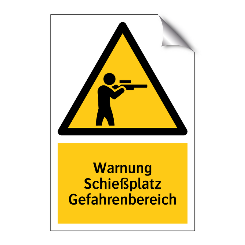 Warnung Schießplatz Gefahrenbereich
