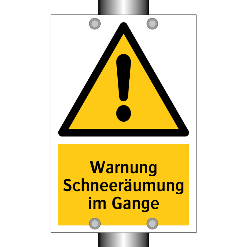 Warnung Schneeräumung im Gange