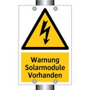 Warnung Solarmodule Vorhanden