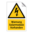 Warnung Solarmodule Vorhanden