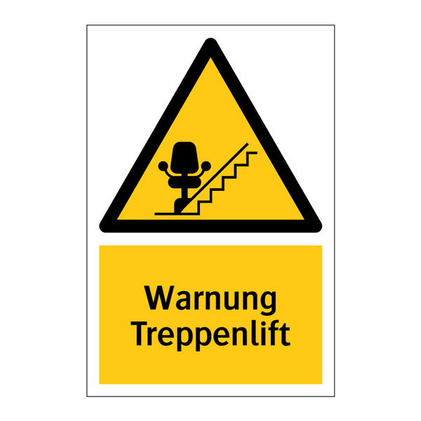 Warnung Treppenlift