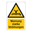 Warnung starke Strömungen