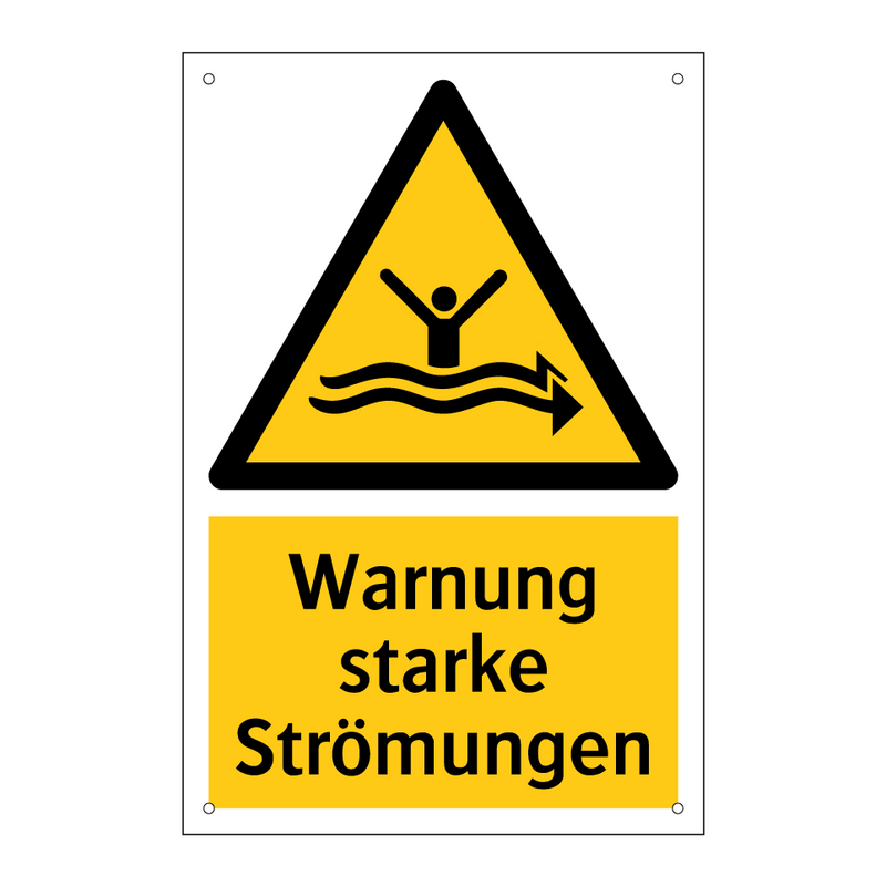 Warnung starke Strömungen