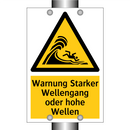 Warnung Starker Wellengang oder hohe Wellen