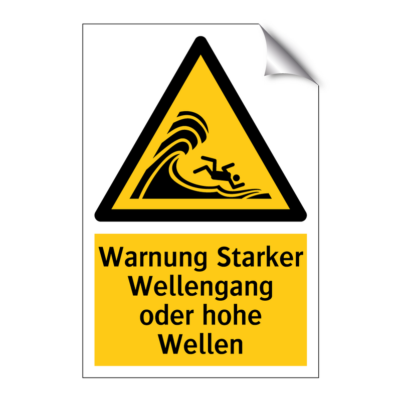 Warnung Starker Wellengang oder hohe Wellen