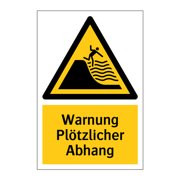 Warnung Plötzlicher Abhang