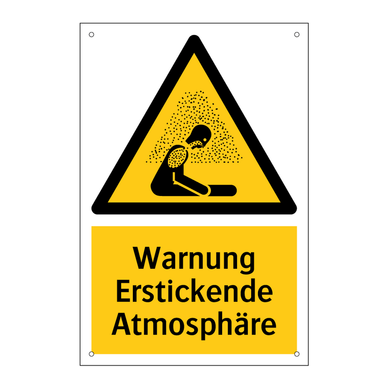 Warnung Erstickende Atmosphäre