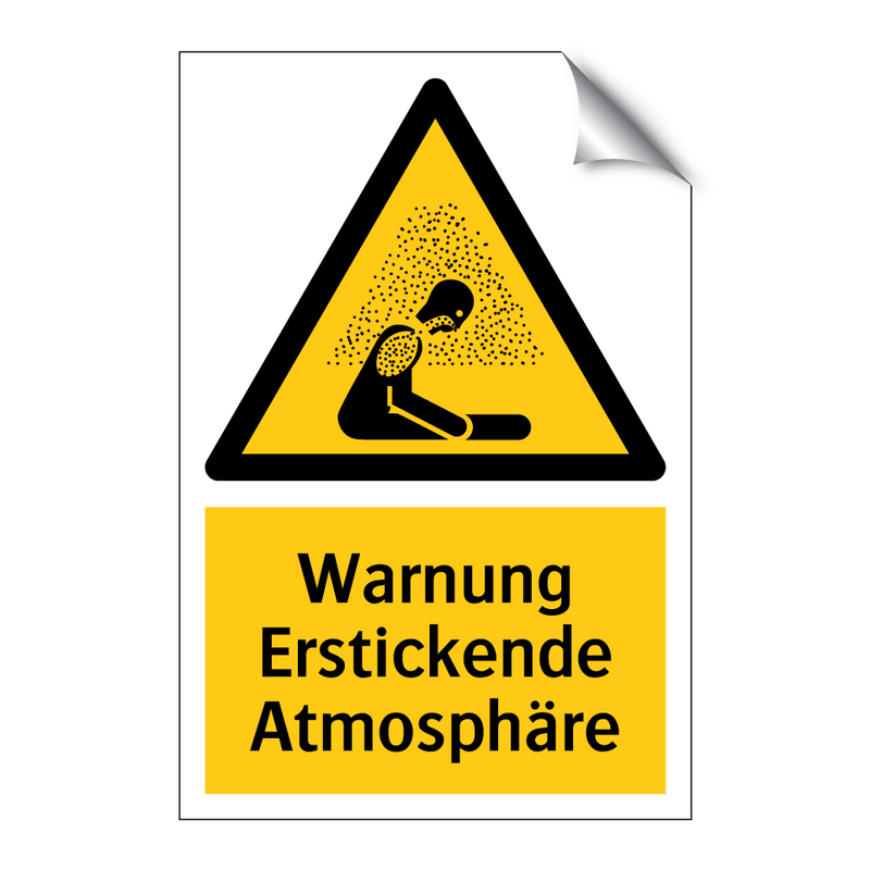 Warnung Erstickende Atmosphäre